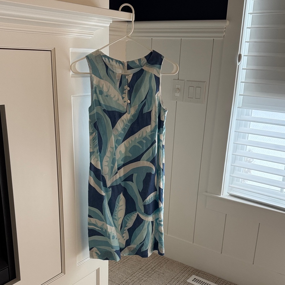 Island Company Blue and White Shift Dress